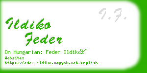 ildiko feder business card